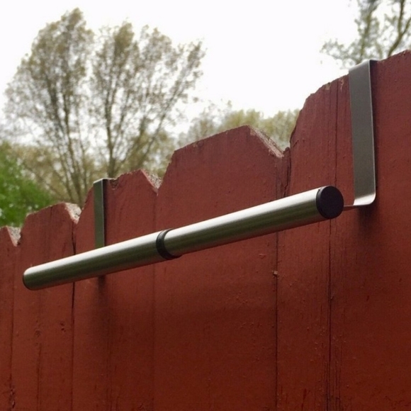 X2 Towel Bars Stainless Steel Adjustable Organizer Organize Space Saver New - Picture 2 of 4